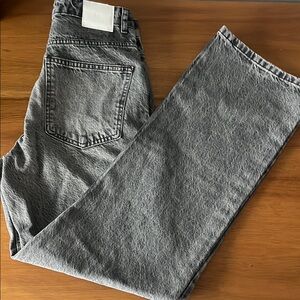 NWT Zara High Rise Regular Fit Gray Jeans Size 4